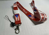 Puerto Rico Flag Landyard with White Clip