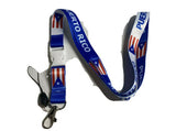 Puerto Rico Flag Landyard with White Clip