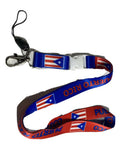 Puerto Rico Flag Landyard with White Clip