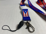 Puerto Rico Flag Landyard with White Clip