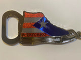 Puerto Rico Keychain Sneaker Flag with a bottle opener