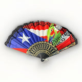 Puerto Rico Flag Decorative and Hand Fan 