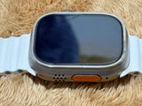 Apple Watch Ultra 49mm Titanium Case with White Ocean Band, GPS + Cellular ATT