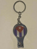 Cuba Flag Keychain Nail clipper and Bottle Opener 