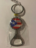 Puerto Rico Flag Bottle Opener Keychain 