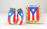 Puerto Rico Mini Banner 4 x 6 Flag Boxing Gloves Boricua Rican 