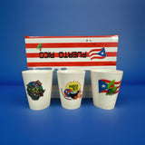 Puerto Rico 3 shot glass set