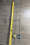 Vintage Silver-Tone Bolo Tie Rose Necklace 2 Pieces