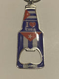 Cuba Flag Bottle Can Opener Keychain 