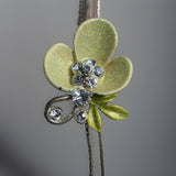 Vintage Silver-Tone Bolo Tie Rose Necklace 2 Pieces