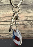 Puerto Rico Round flag keychain