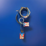 Puerto Rico Frog Lot, Bracelet, Necklace and Keychain Lot 3 Pieces
