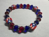 Puerto Rico Beads Flag elastic Bracelet 