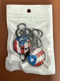 Puerto Rico Flag Set Necklace and Keychain 