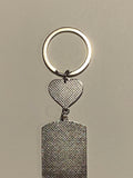Puerto Rico Flag Keychain  with a Small Heart