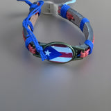 Puerto Rico Flag Leather Bracelet Oval