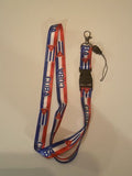 Cuba Flag Landyard with name tag holder Black Clip 
