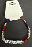 Puerto Rico Bracelet letter with Boricua