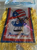 Boricua Girl Puerto Rico Rican Mini Banner Car Window auto Flag 