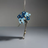Vintage Silver-Tone Bolo Tie Rose Necklace 2 Pieces