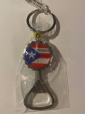 Puerto Rico Keychain Flag with a bottle opener 