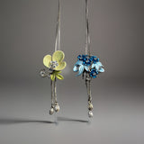 Vintage Silver-Tone Bolo Tie Rose Necklace 2 Pieces