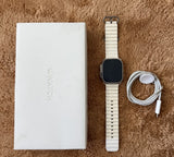Apple Watch Ultra 49mm Titanium Case with White Ocean Band, GPS + Cellular ATT