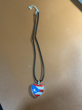 Puerto Rico Necklace with Flag