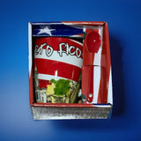 Puerto Rico Flag Cup, Mug with ceramic spoon