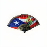 Puerto Rico Flag Decorative and Hand Fan 