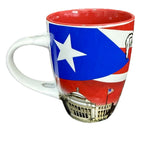 Puerto Rico Flag Cup, Mug with ceramic spoon