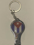 Cuba Flag Keychain Nail clipper and Bottle Opener 