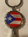 Puerto Rico Flag Bottle Opener Keychain 