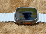 Apple Watch Ultra 49mm Titanium Case with White Ocean Band, GPS + Cellular ATT