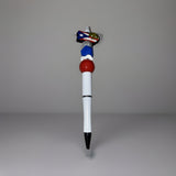 Puerto Rico Custom Handmade Beaded Pen PR Map with Flag and Coqui