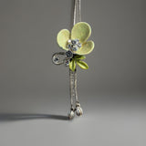 Vintage Silver-Tone Bolo Tie Rose Necklace 2 Pieces