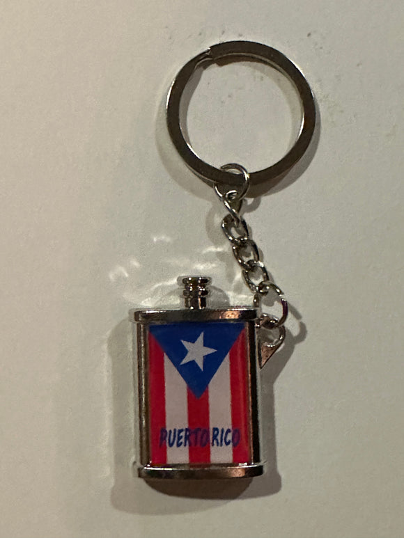 Puerto Rico Flask Keychain