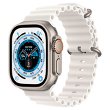 Apple Watch Ultra 49mm Titanium Case with White Ocean Band, GPS + Cellular ATT