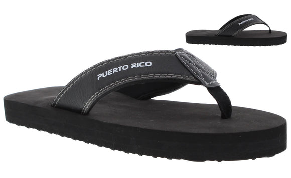 Puerto Rico Men Sandals flip flap with Flag on the side