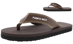 Puerto Rico Men Sandals flip flap with Flag on the side