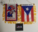 Puerto Rico Mini Boxing and Boricua Boy Mini Banner Flag Combo