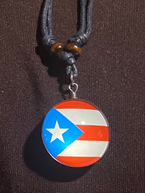 Puerto Rico Necklace with Flag