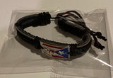 Puerto Rico Bracelet With Flag plate and  coqui