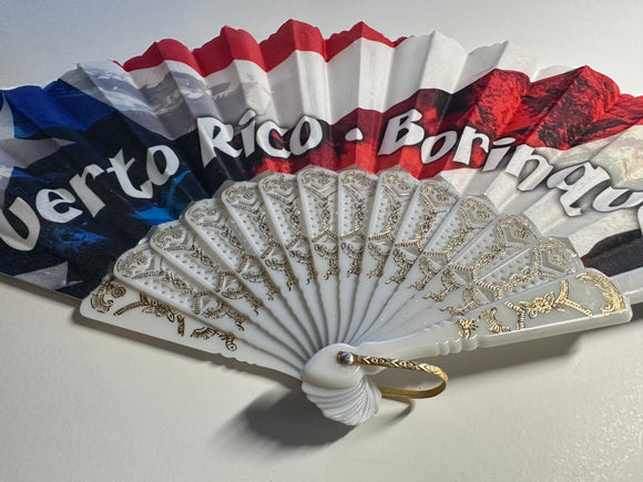 Puerto Rico Hand Fan Silk