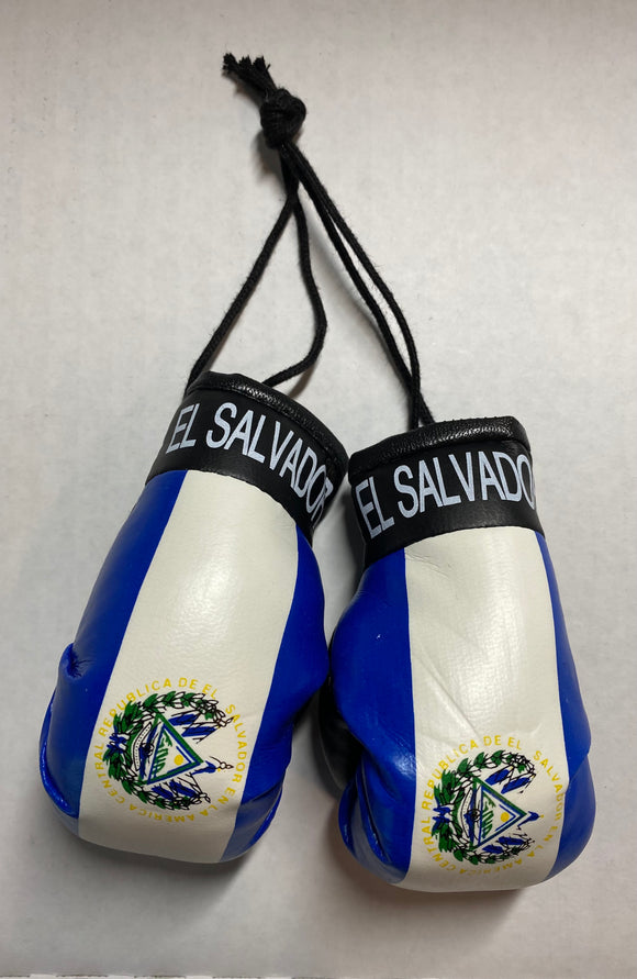 El Salvador Hanging Mini Boxing Gloves Pair