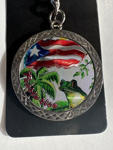 Puerto Rico Metal Keychain