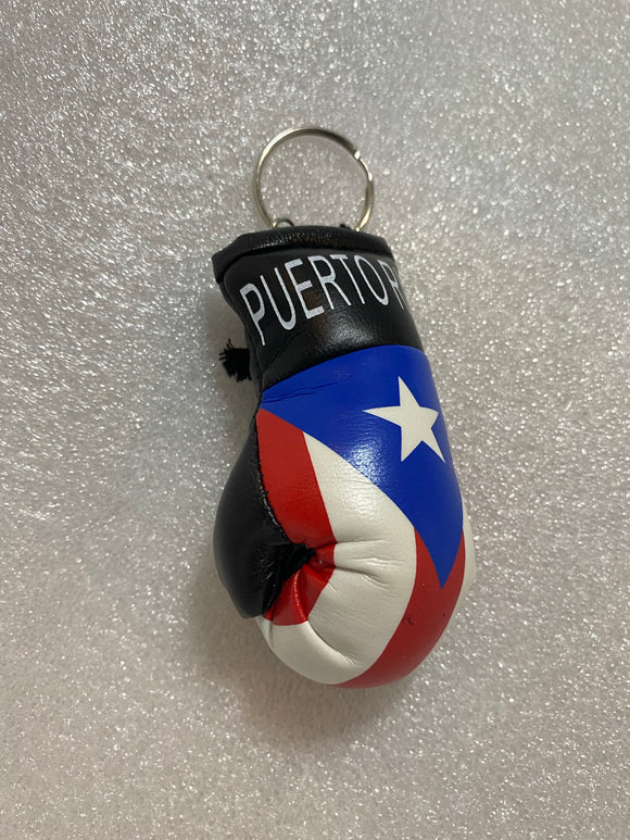 Puerto Rico Mini Boxing Gloves KeyChain