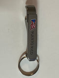 Puerto Rico Bottle Opener with Flag Keychain