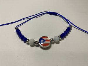Puerto Rico Handmade Macrame Flag Bracelet